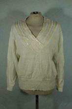 Mooie witte trui.Pailletjes.Mt 44.Merk Lucia, Kleding | Dames, ., Wit, Maat 42/44 (L), Ophalen of Verzenden