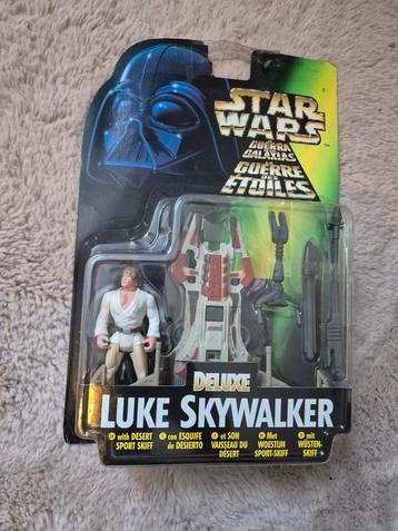 Star Wars Luke Skywalker Deluxe Action Figure - Kenner 1996 beschikbaar voor biedingen