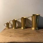 Vintage Messing Maatbekers - Set van 4, Antiek en Kunst, Ophalen of Verzenden, Koper