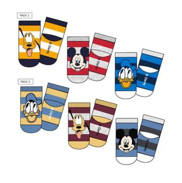 3 paar Donald, Mickey, Pluto Sokken - Mt 19/21 -21/24 -24/27 beschikbaar voor biedingen