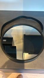 Ronde zwarte spiegel, Huis en Inrichting, Woonaccessoires | Spiegels, Minder dan 100 cm, Minder dan 50 cm, Rond, Ophalen of Verzenden