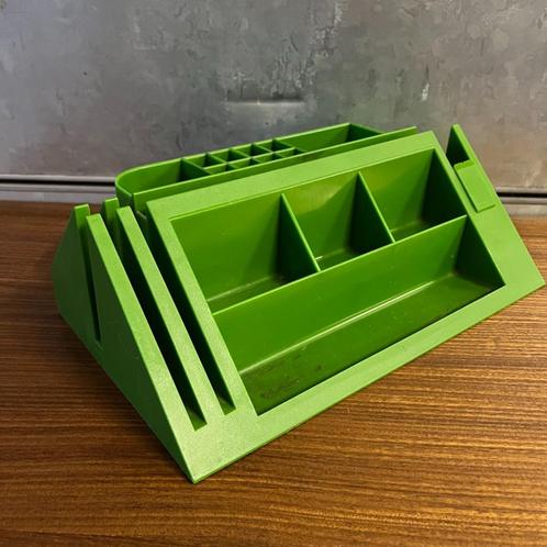 Jaren 70 groen kunststof bureau organizer, Diversen, Bureau-accessoires, Zo goed als nieuw, Ophalen of Verzenden