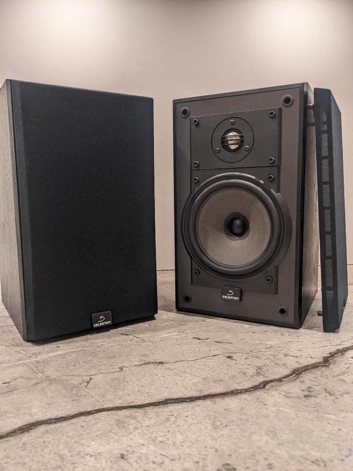Celestion Model 5 speakers, Audio, Tv en Foto, Luidsprekers, Gebruikt, Front, Rear of Stereo speakers, 60 tot 120 watt, Overige merken