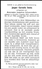 Smits Jasper 1915 Oirschot 1965, Ophalen of Verzenden, Bidprentje