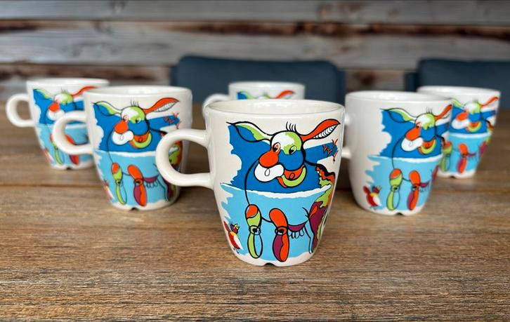 6  Nikolai Carels Senseo kopjes design Marianne Rebel, Huis en Inrichting, Keuken | Servies, Zo goed als nieuw, Kop(pen) en/of Schotel(s)