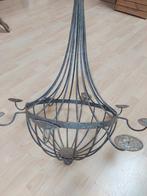 Brocante kaarsenkroonluchter, Antiek en Kunst, Curiosa en Brocante, Ophalen of Verzenden