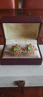 Antieke  ajour  oorbellen  met jade., Sieraden, Tassen en Uiterlijk, Antieke sieraden, Ophalen of Verzenden, Overige materialen