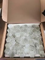 Tegels mozaïek hexagon groen marmerlook – nieuw in doos, Overige materialen, Overige typen, Nieuw, Ophalen of Verzenden