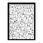 Poster Boxed animals 50 x 70 cm kinderkamer babykamer kind, Rechthoekig Staand, Verzenden, Nieuw, A1 t/m A3