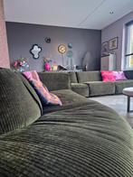 Elementenbank tweezitter + driezitter., Huis en Inrichting, Banken | Bankstellen, Ophalen, Vierpersoons of meer, Stof