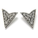 Zilveren Kraagpunten / Kraagstiften met Gravure, Ophalen of Verzenden