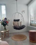 Witte hangstoel binnen of buiten, Huis en Inrichting, Stoelen, Ophalen, Zo goed als nieuw, Wit, Eén