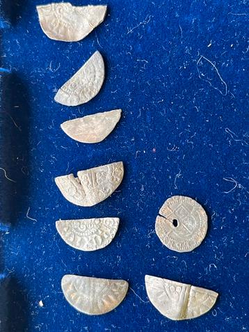 8 Zilveren Middeleeuwse Engelse Munten beschikbaar voor biedingen