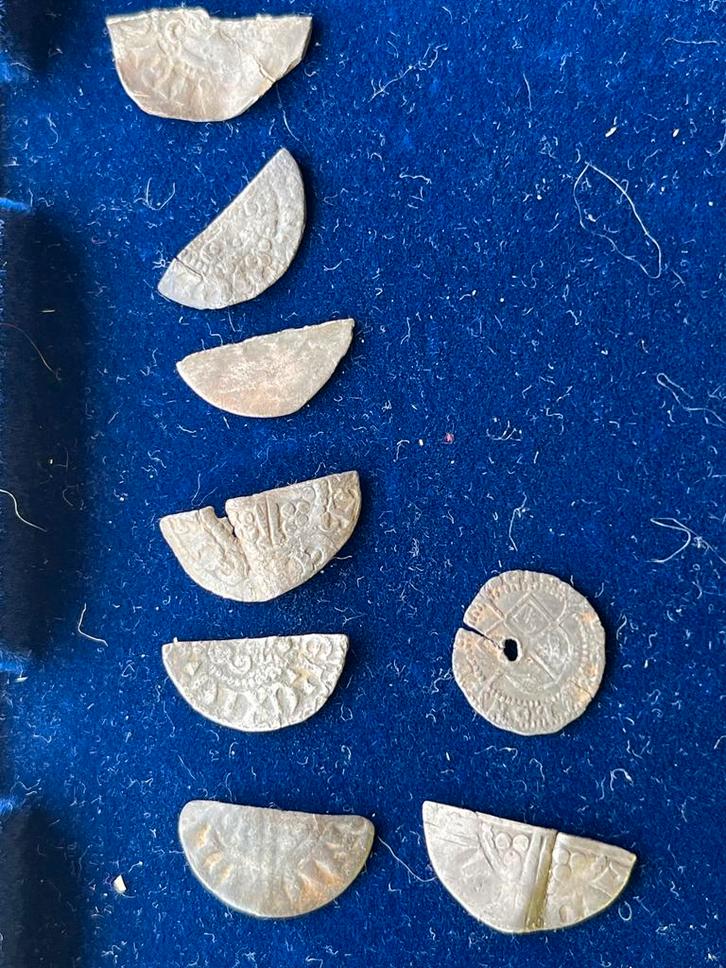 8 Zilveren Middeleeuwse Engelse Munten, Postzegels en Munten, Munten | Nederland, Losse munt, Overige waardes, Zilver, Ophalen of Verzenden