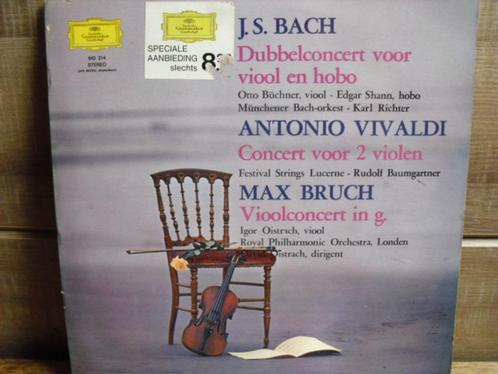 Bach, Vivaldi, Bruch "Viool Concert" LP, Cd's en Dvd's, Vinyl | Klassiek, Zo goed als nieuw, Barok, Orkest of Ballet, 12 inch