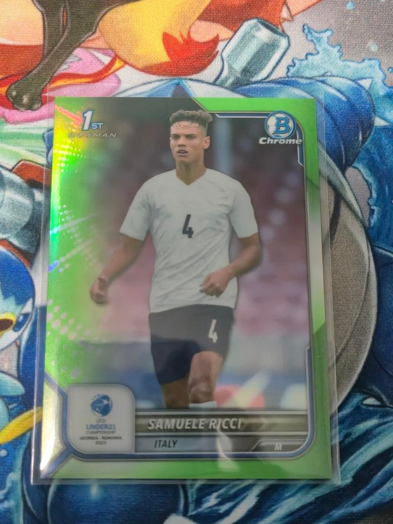 Samuele Ricci 083/199 Bowman Chrome Topps UEFA U21 2023, Hobby en Vrije tijd, Stickers en Plaatjes, Zo goed als nieuw, Plaatje