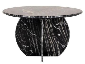 Richmond ronde Eettafel Bancroft 129Ø zwart marmer beschikbaar voor biedingen