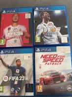 PS4 Games: FIFA 18, 20, 23 & Need for Speed Payback, Ophalen, Online, Gebruikt, 1 speler