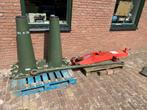 Militair garage gereedschap krik sleepsang steun set oliebak, Ophalen, Landmacht, Nederland