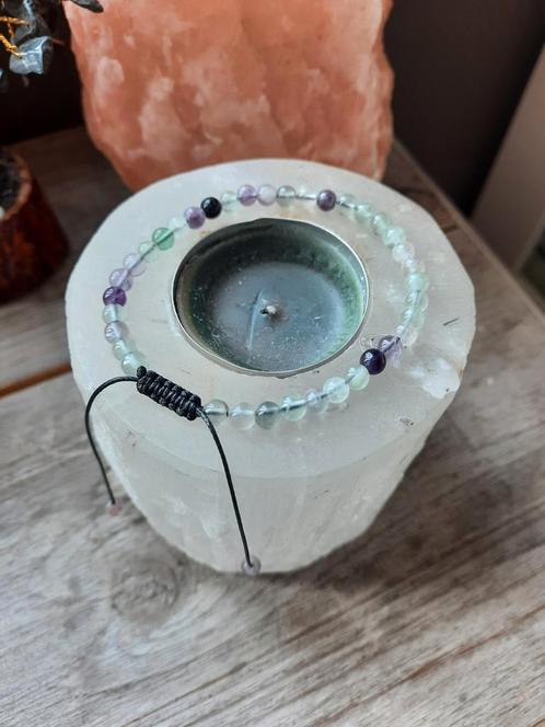 Mooie verstelbare Fluoriet armband te koop, Sieraden, Tassen en Uiterlijk, Edelstenen, Nieuw, Ophalen of Verzenden