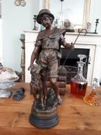 Beeld herder met hond August Moreau 50 cm, Ophalen of Verzenden