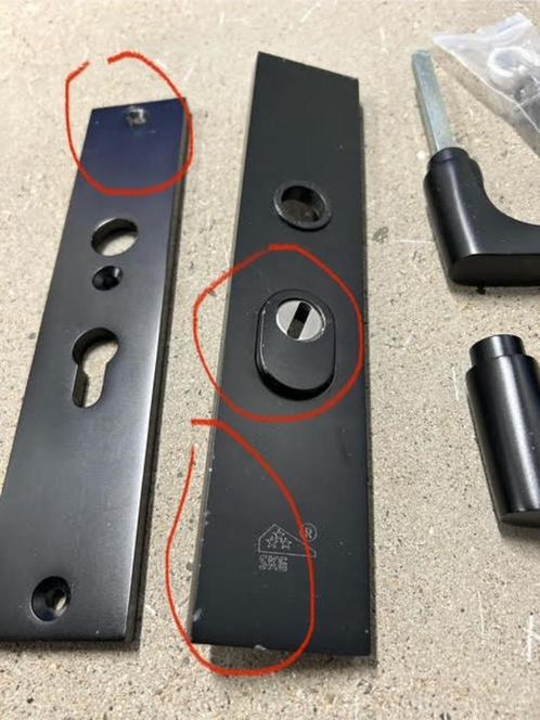 Veiligheidsbeslag Starx PC55 SKG3 met schade, Doe-het-zelf en Verbouw, Hang- en Sluitwerk, Nieuw, Klink of Kruk, IJzer, Ophalen of Verzenden