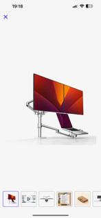 Alberenz dubbele monitor arm incl laptopsteun - ergonomisch, Computers en Software, Monitoren, Ophalen, Zo goed als nieuw, Overige typen