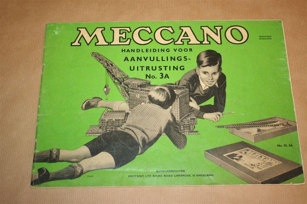 Meccano. Handleiding voor aanvullingsuitrusting No.3A, Antiek en Kunst, Antiek | Speelgoed, Ophalen of Verzenden
