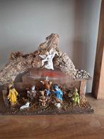 Vintage Kerststal met Figuren, Ophalen of Verzenden