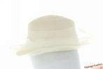 Dames trouwhoed ivoorwit toyo-achtig polyester met voile 56, Ophalen of Verzenden, Gedragen, 56 of 57 cm (M, 7 of 7⅛ inch), Hoed