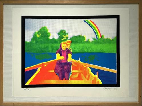 Zeefdruk, Abe Kuipers, Antiek en Kunst, Kunst | Litho's en Zeefdrukken, Ophalen of Verzenden