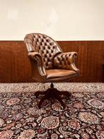 Engels Chesterfield Director Chair Bruin bureaustoel, Huis en Inrichting, Ophalen, Zo goed als nieuw, Bruin, Bureaustoel