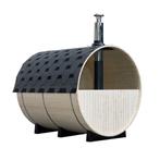 Sauna Barrel met panorama raam en houtkachel compleet, Info@inner-stillness.nl, Inner Stillness Wellness Retreat B.V., Fins of Traditioneel