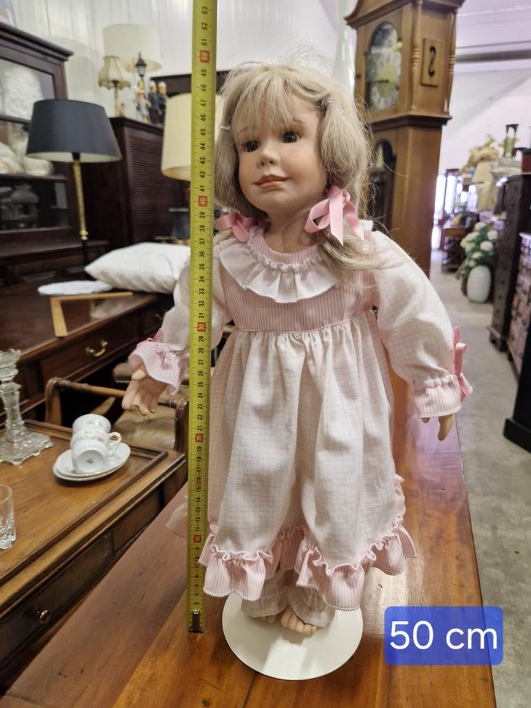 Porseleinen pop 50 cm, Ophalen of Verzenden, Gebruikt, Pop