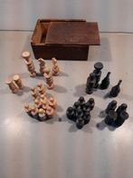 Vintage Houten Schaakspel met Doos, Ophalen of Verzenden, Gebruikt