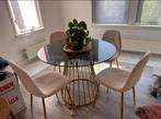 Eettafel rond, Huis en Inrichting, Tafels | Eettafels, Ophalen, Gebruikt, 100 tot 150 cm, 50 tot 100 cm