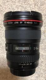 Canon Ef 17-40Mm F/4L Usm Zoom Lens, Ophalen of Verzenden, Zo goed als nieuw, Standaardlens, Zoom