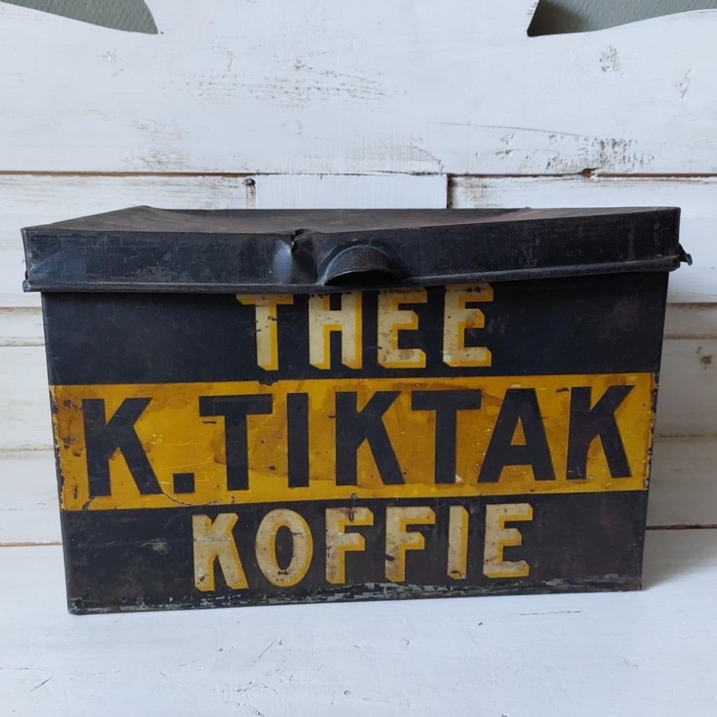 Tiktak blik verzamelen oud antiek model, Ophalen