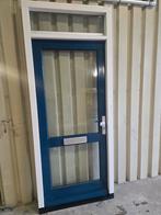 Hardhouten voordeur met kozijn, Doe-het-zelf en Verbouw, Kozijnen en Schuifpuien, Deurkozijn, Zo goed als nieuw, Inclusief glas