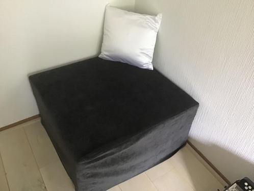 Slaappoef/logeerbed incl topper IZGS donkerblauwe hoes, Huis en Inrichting, Slaapkamer | Slaapbanken, Gebruikt, 70 cm of minder