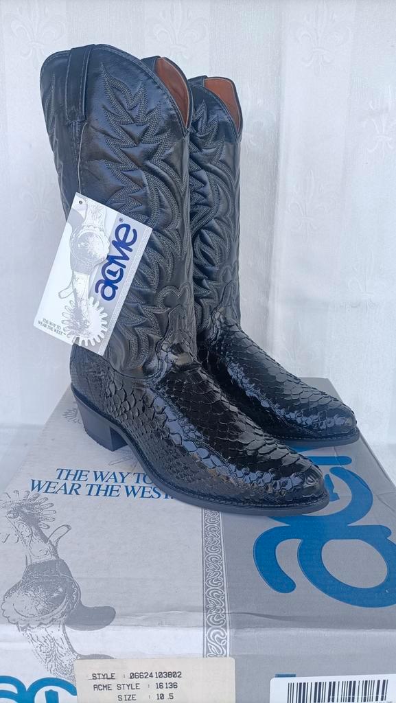 Nieuwe python laarzen Maat 10,5, Kleding | Heren, Schoenen, Nieuw, Boots, Zwart, Ophalen of Verzenden