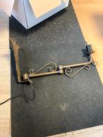 (Q) Antieke smeedijzeren wandlamp met zwenkarm –industrieel, Verzenden, Zo goed als nieuw