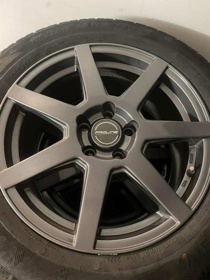 Nankang Winterbanden volkswagen passat 225/55 R17 met velgen, Auto-onderdelen, Banden en Velgen, Banden en Velgen, Winterbanden