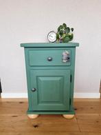 Klein groen kastje met deur en lade, Ophalen, Gebruikt, Minder dan 45 cm, Minder dan 55 cm
