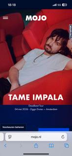 Gezocht: twee (sta) plaatsen voor Tame Impala Ziggodome, Tickets en Kaartjes, Concerten | Pop, Twee personen, Mei
