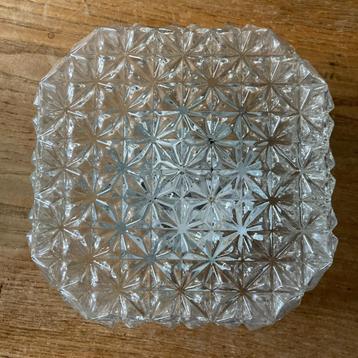 Vintage plafonniere plafondlamp glazen lamp beschikbaar voor biedingen