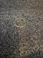 Fijne 925 zilveren ring – verguld – zwarte onyx steentjes –, Verzenden, 17 tot 18, Zilver, Dame