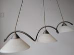 Hang lamp / melkglas / frame koperkleur + wandlamp, Huis en Inrichting, Lampen | Hanglampen, Rustiek, Gebruikt, Glas, Ophalen