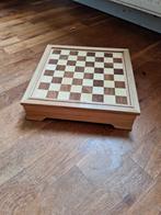 Houten spellen set Backgammon schaken Domino's Yathzee enz, Hobby en Vrije tijd, Gezelschapsspellen | Bordspellen, Ophalen of Verzenden