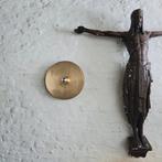 Vintage bekkens (drumstel) omgevormd tot wandlamp., Ophalen of Verzenden